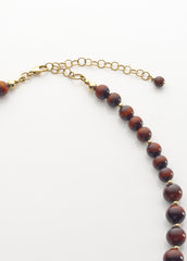 Red Tiger Eye Necklace with 14K gold filled