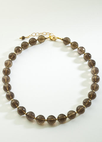 Smoky Quartz Necklace with 14K gold filled