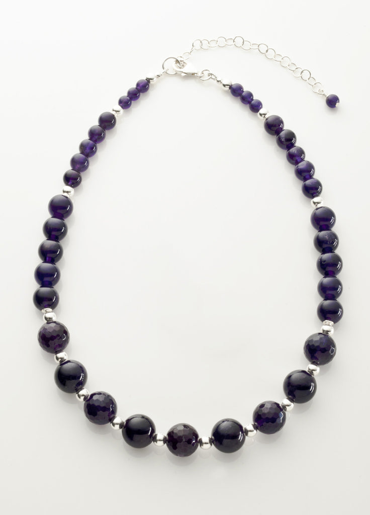 Amethyst (Deep) Necklace with Sterling Silver