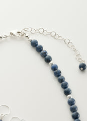 Dumortierite Necklace with Sterling Silver