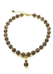 Smoky Quartz Necklace with 14K gold filled