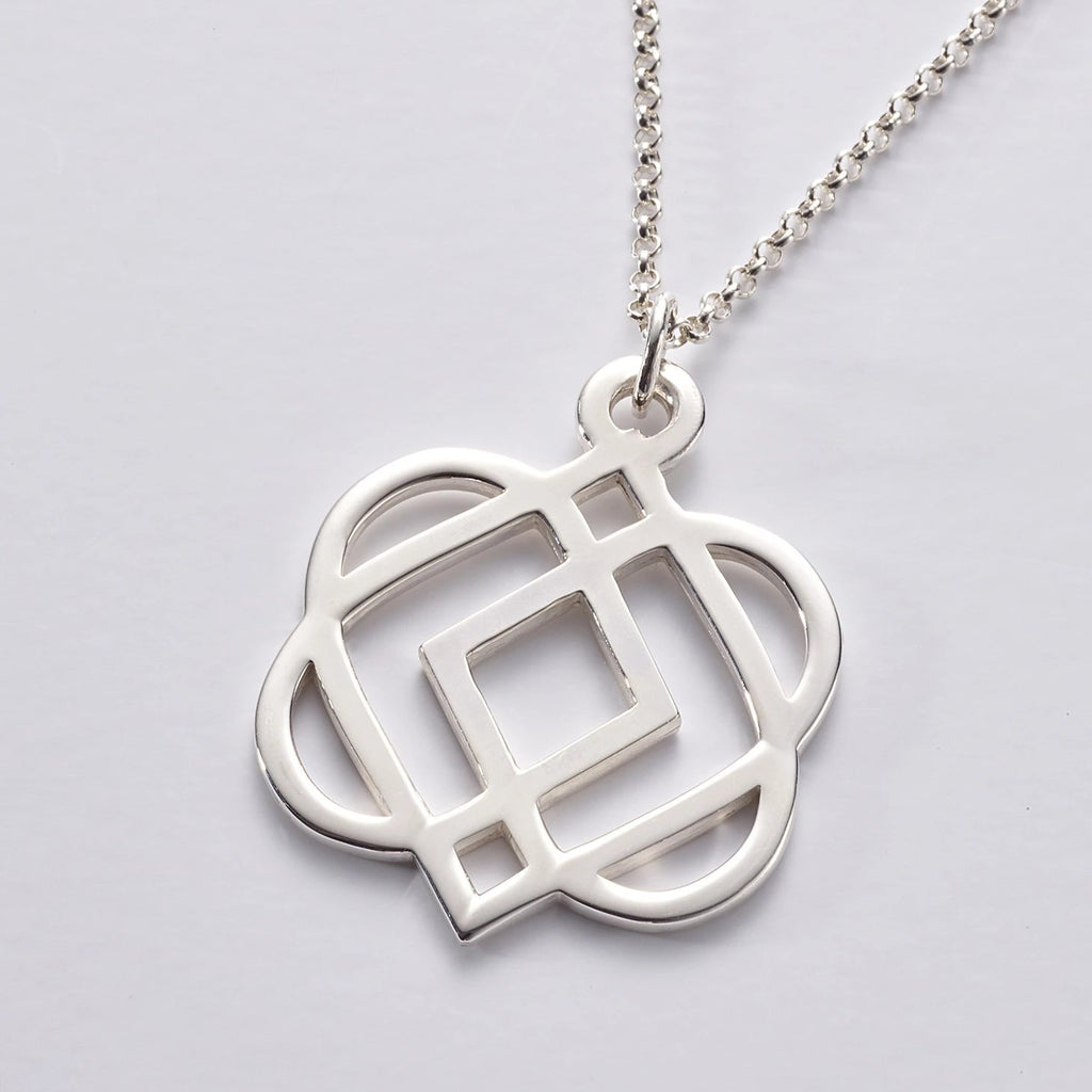 ONENESS Large Silver Pendant & Chain