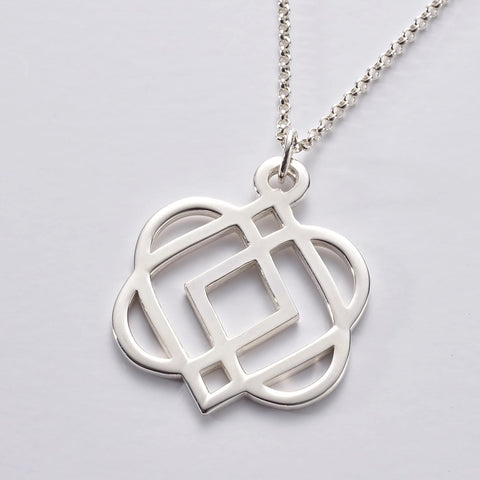 ONS 2 SS: LARGE Silver 'ONENESS' Pendant & Chain (wholesale)