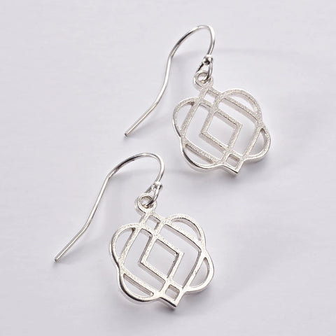 ONS 4 SS:  Silver 'ONENESS' drop earrings (wholesale)