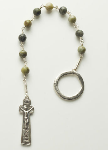 Connemara Marble Irish Penal Rosary with Sterling Silver
