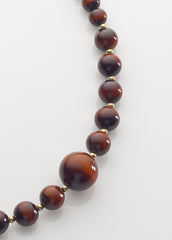 Red Tiger Eye Necklace with 14K gold filled