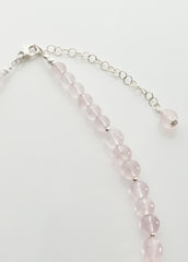 Rose Quartz Necklace with sterling silver