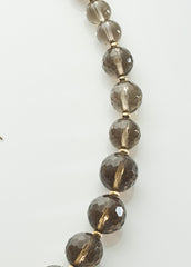 Smoky Quartz Graduated Necklace with 14K gold filled